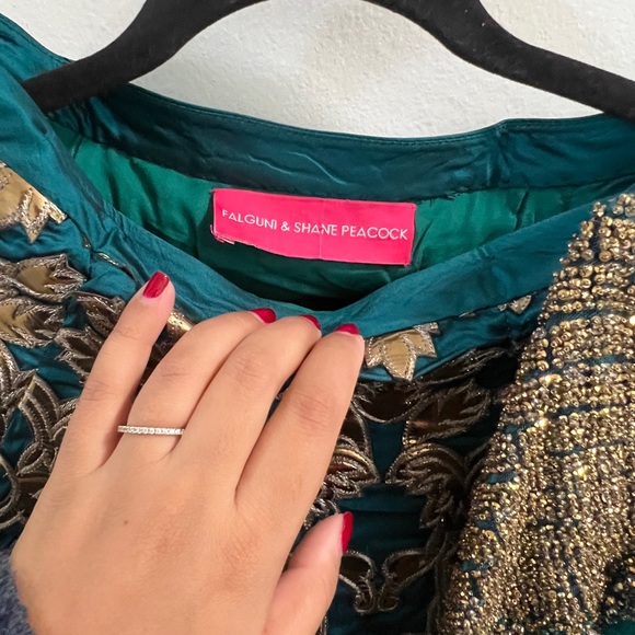 Falguni Shane Peacock Couture Foil Lehenga Wedding Couture - Picture 16 of 16